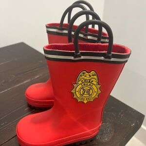 Carter's Red Fire Chief Kids Rain Boots